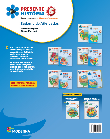 Caderno - Presente História 5 - verso